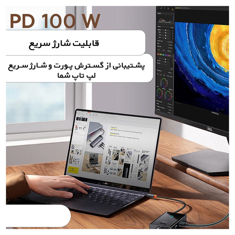 هاب 8 پورت USB-C بیسوس مدل BS-OH081
