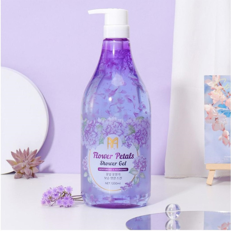 شامپو بدن ماری مدل Flower Petals با رایحه لوندر مناسب برای پوست انواع پوست حجم 1200 میلی‌لیتر