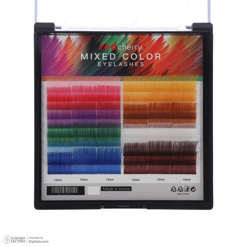 مژه مصنوعی رد چری مدل Rainbow D 0.07