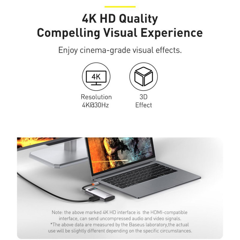 هاب 4 پورت USB-C باسئوس مدل Metal Gleam Series