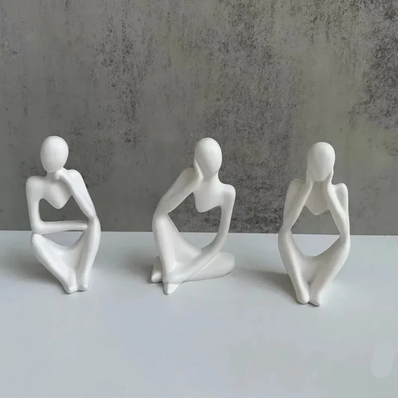 مجسمه سنگی مدل تندیس تفکر بسته 3 عددی