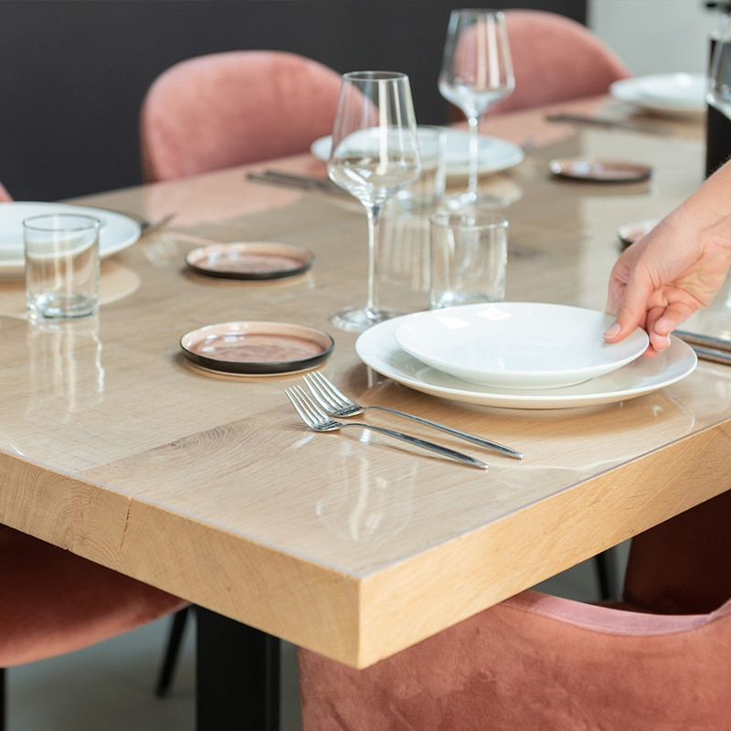 طلق رومیزی مدل کریستال ضخیم کد A90-T150 سایز 150×90 سانتی متر