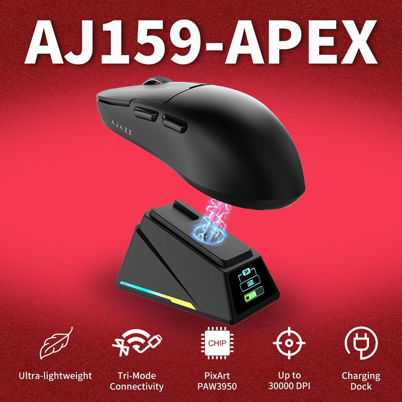 ماوس بی سیم گیمینگ آجز مدل AJ159 APEX