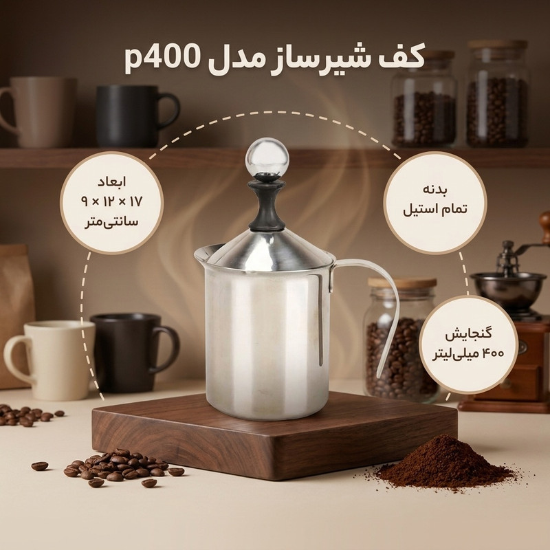 کف شیر ساز مدل p400