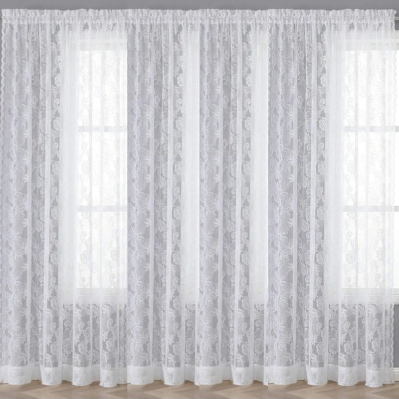 پرده مدل دوخت ساده تور راشل شاین سایز 275x580 سانتی‌متر