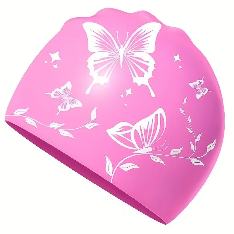 کلاه شنا طرح گل و پروانه کد SY-1124