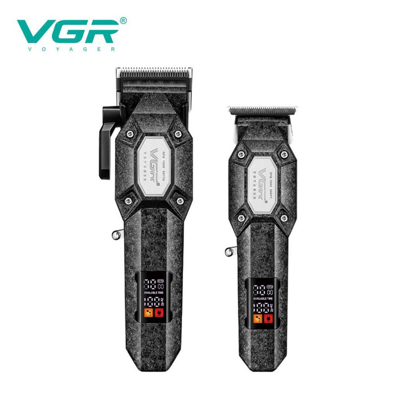 ماشین اصلاح موی سر و صورت شارژی وی جی ار مدل V-600B&900B مجموعه 2 عددی