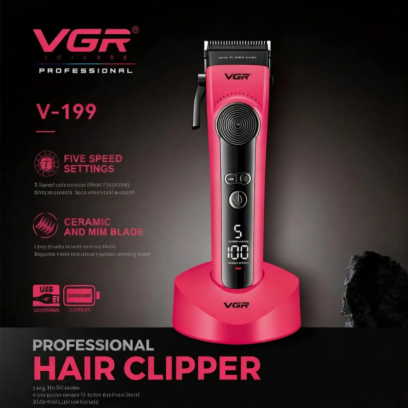ماشین اصلاح موی سر و صورت شارژی وی جی ار مدل V-199