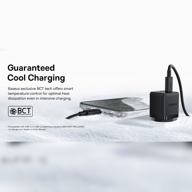 شارژر دیواری 20 وات بیسوس مدل 20W Palm به همراه کابل USB-C