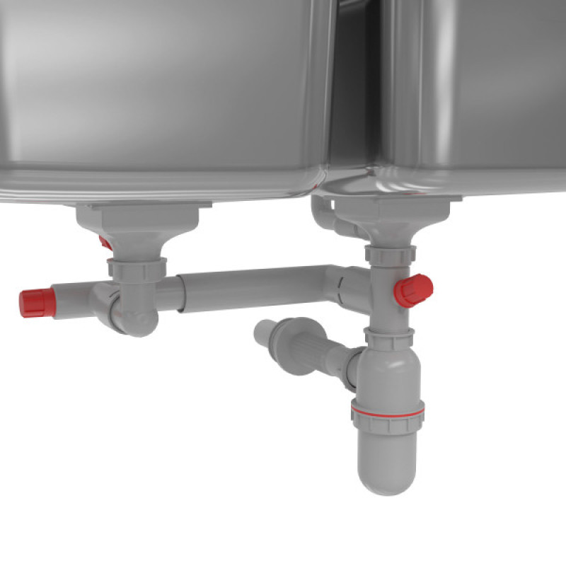 سینک ظرفشویی استیل روکار دو لگنه آلتون مدل SR1204