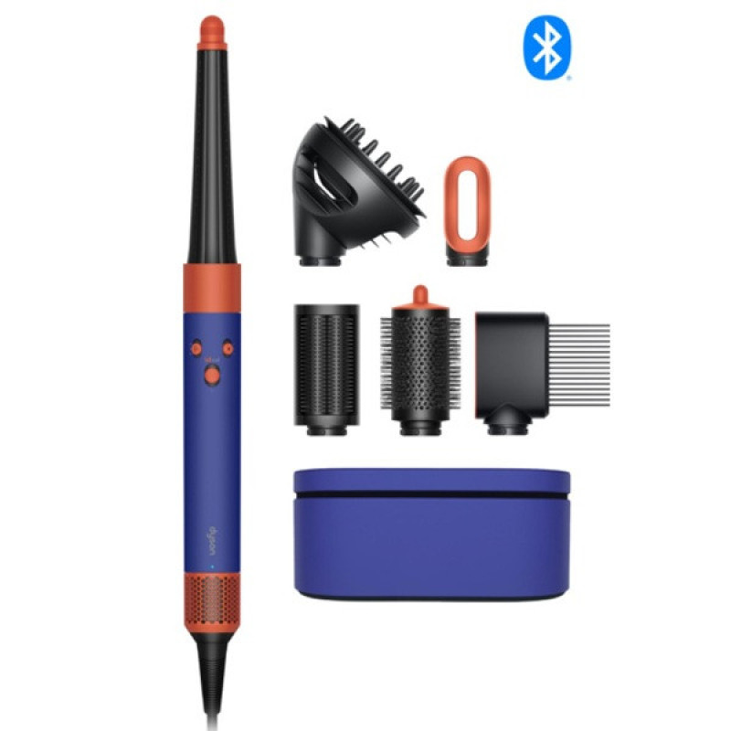 سشوار برس‌دار حالت‌دهنده 1300 وات دایسون مدل Airwrap id HS08، موتور AC، وزن 120 گرم، دارای سری دیسپانسر، متمرکز‌کننده باریک، متمرکز‌کننده پهن، سری شانه‌دار، سری برس‌دار گرد پهن با ویژگی صاف‌کنندگی، فرکنندگی، حجم‌دهندگی، با قابلیت فناوری تولید یون
