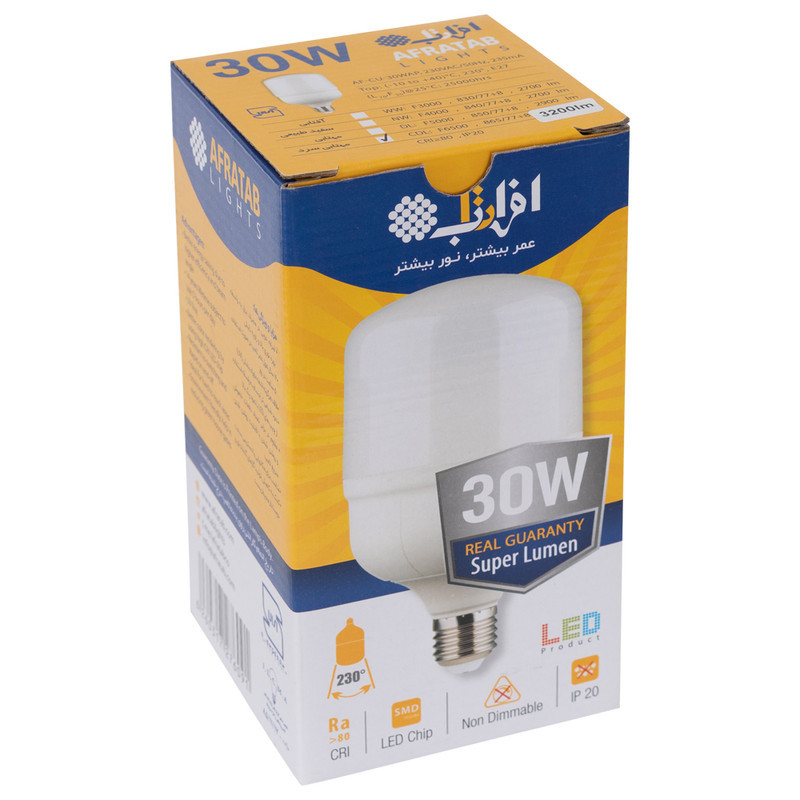 لامپ ال ای دی 30 وات افراتاب مدل AF-CU-30WAP پایه E27