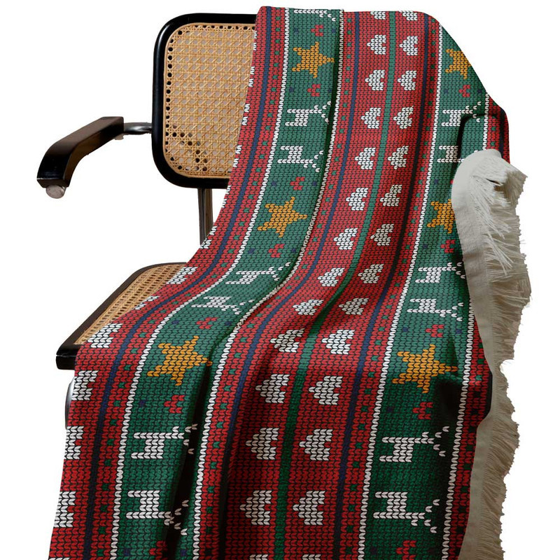 شال مبل مدل جشن کریسمس کد Q1SH1061 سایز 98x180 سانتی متر