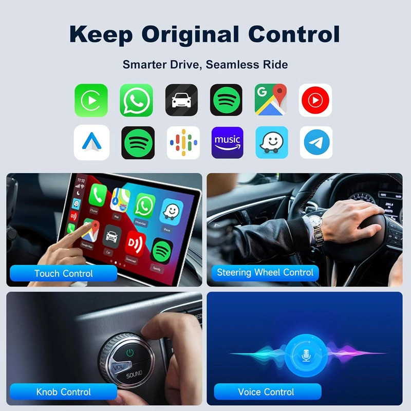 دانگل وایرلس کارپلی و اندروید اتو کارلینکیت مدل Carlinkit Mini Ultra3