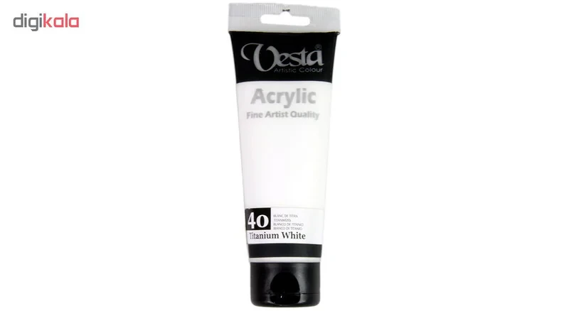 رنگ اکریلیک وستا مدل 40 Titanium White حجم 75 میلی لیتر