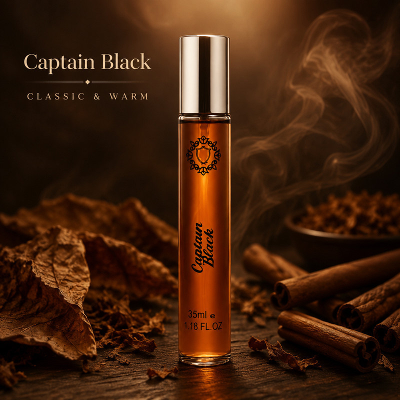 ادو پرفیوم مردانه هارلینگن مدل Captain Black با رایحه گرم حجم 35 میلی لیتر