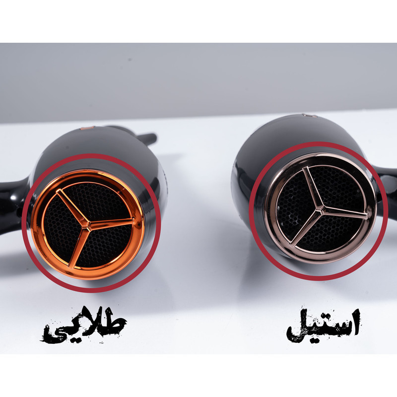 سشوار حرفه‌ای 2400 وات رومئو مدل RM-5757، موتور AC، وزن 500 گرم، المنت فلز، دارای سری متمرکز‌کننده باریک با ویژگی صاف‌کنندگی، حجم‌دهندگی، با قابلیت تنظیم دما