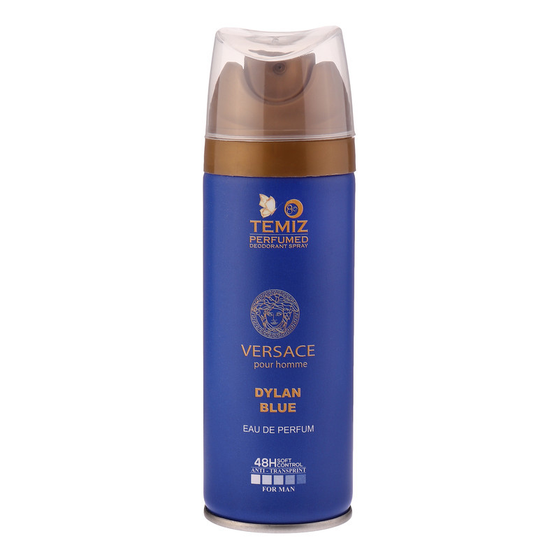 اسپری دئودورانت مردانه تمیز مدل Versace dylan blue حجم 200 میلی‌لیتر