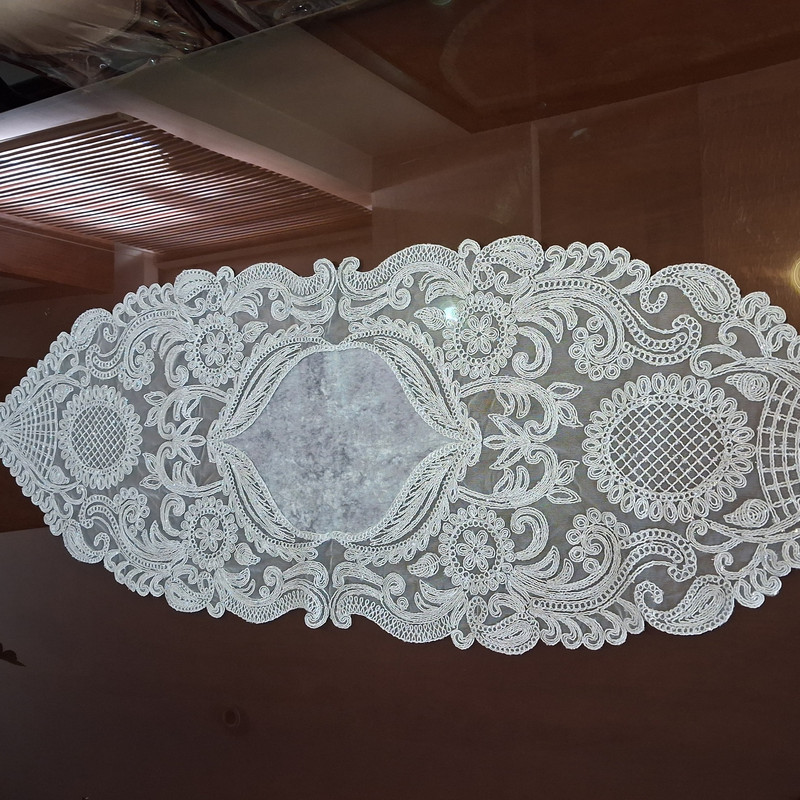 رانر مدل مخمل دانتل سایز 135x45 سانتی‌متر