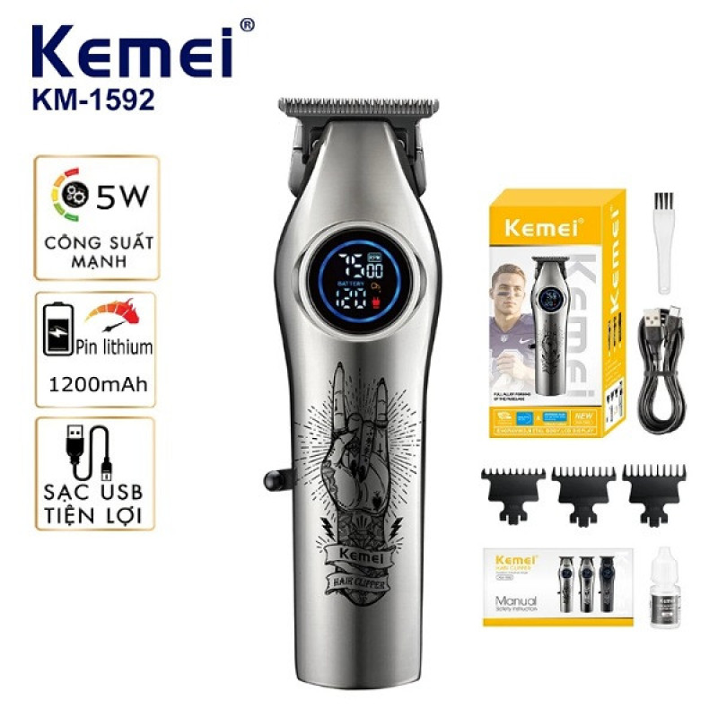 ماشین اصلاح موی سر و صورت شارژی کیمی مدل KM-1592