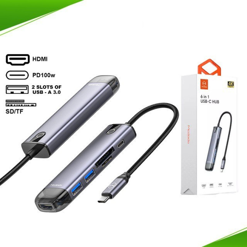 هاب 6 پورت USB-C مک دودو مدل HU_774