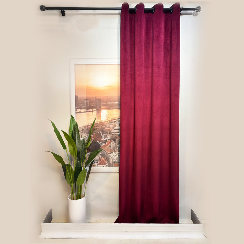پرده پانچ مدل مخمل کالیفرنیا  سایز 280 × 140 سانتی‌متر
