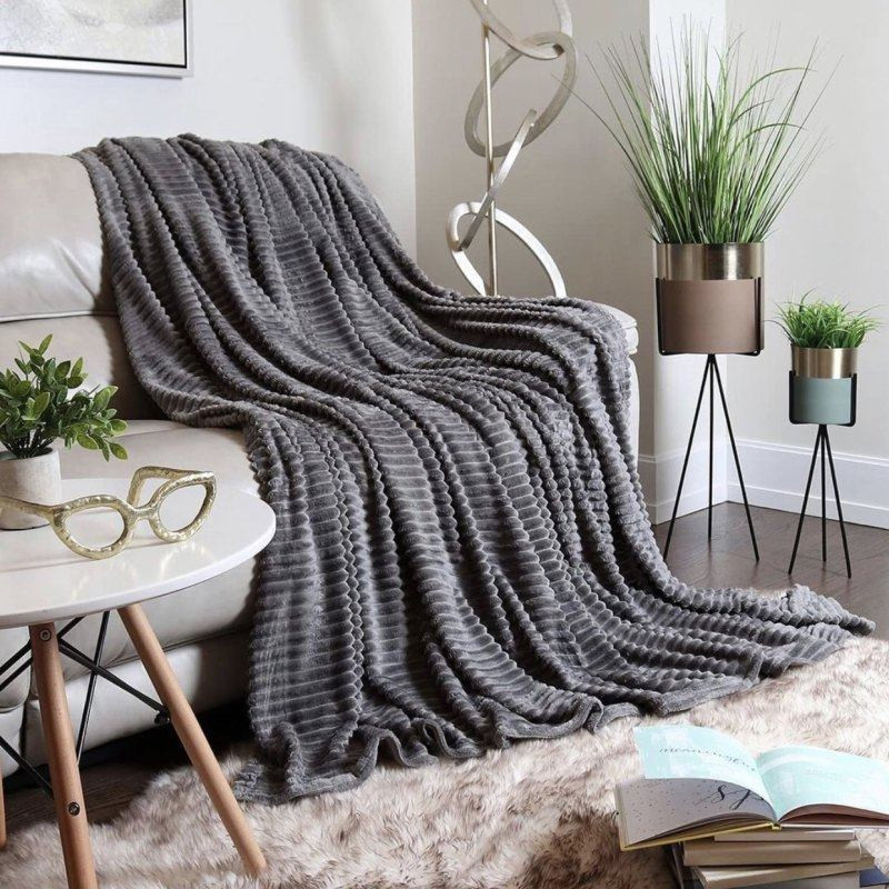 شال مبل طرح پلیسه سایز 220×200 سانتی متر