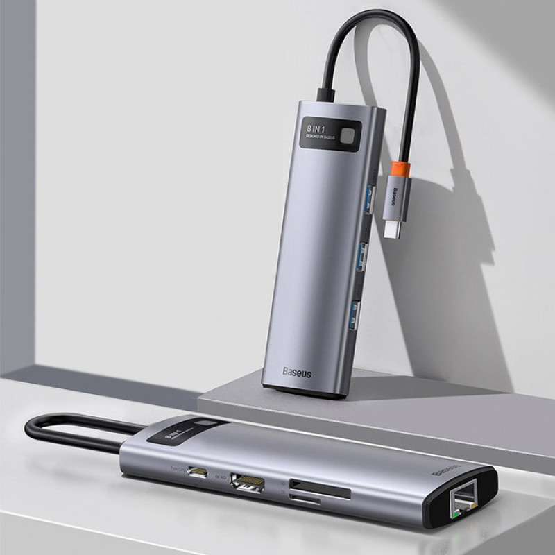 هاب 8 پورت USB-C باسئوس مدل CAHUB-CV0G