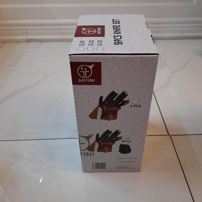 سرویس چاقو آشپزخانه 9 پارچه جی فی نی کد 2301-PLUS
