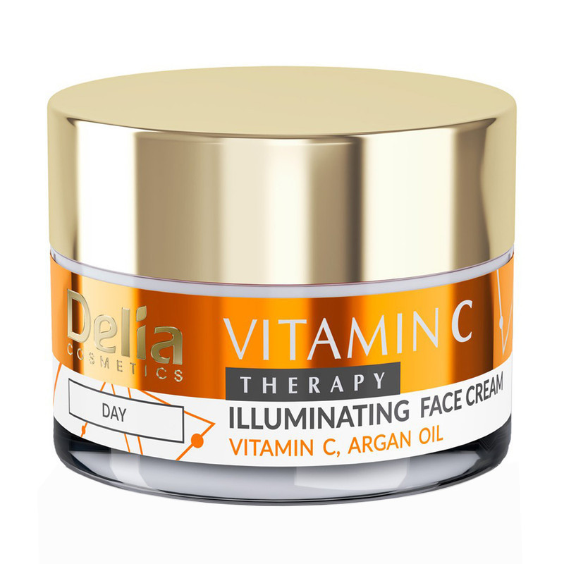 کرم روشن‌کننده روز صورت دلیا مدل Therapy Vitamin C مناسب برای انواع پوست حجم 50 میلی‌ لیتر