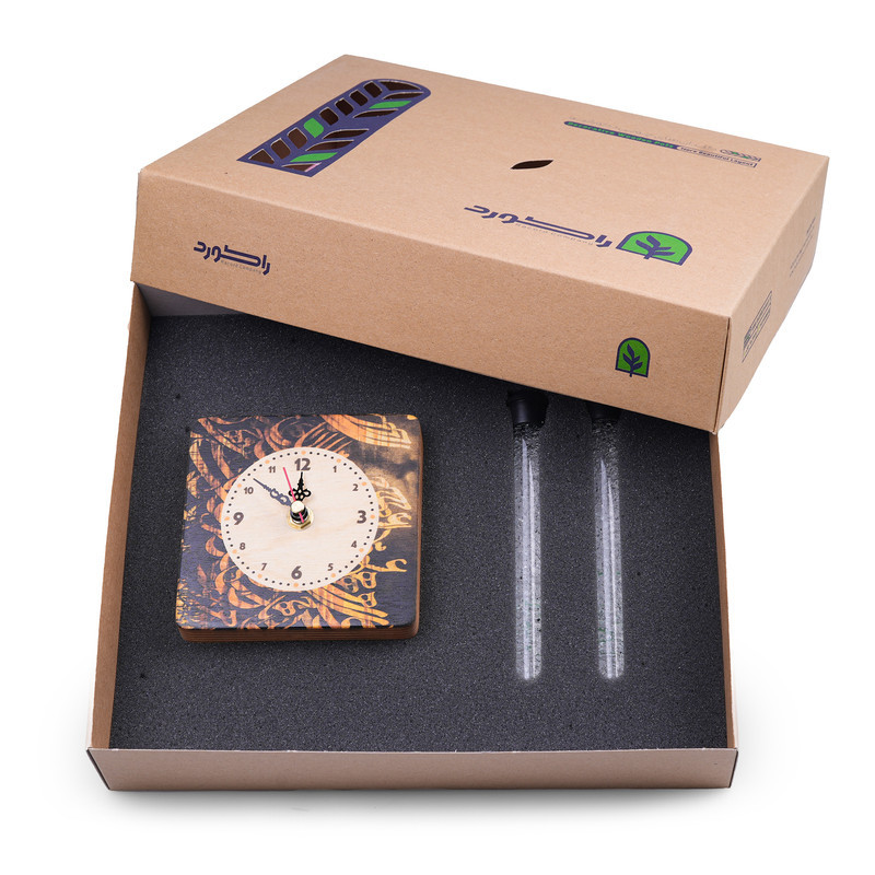ساعت رومیزی راکورد مدل P-129H طرح سیاه مشق