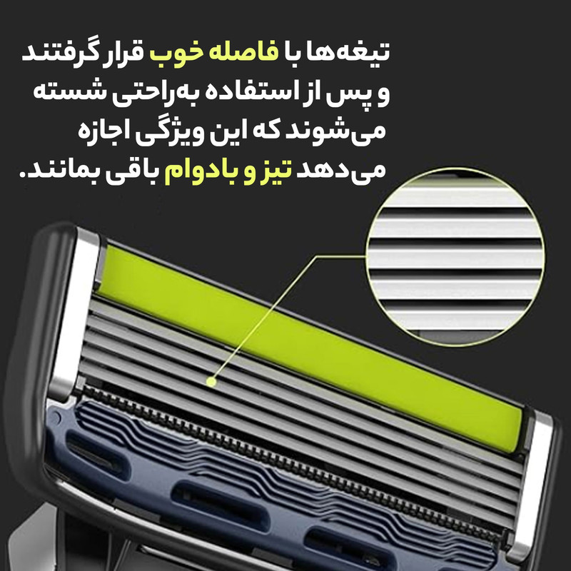تیغ یدک دورکو مدل PACE 5 PRO تحت لیسانس بسته 4 عددی