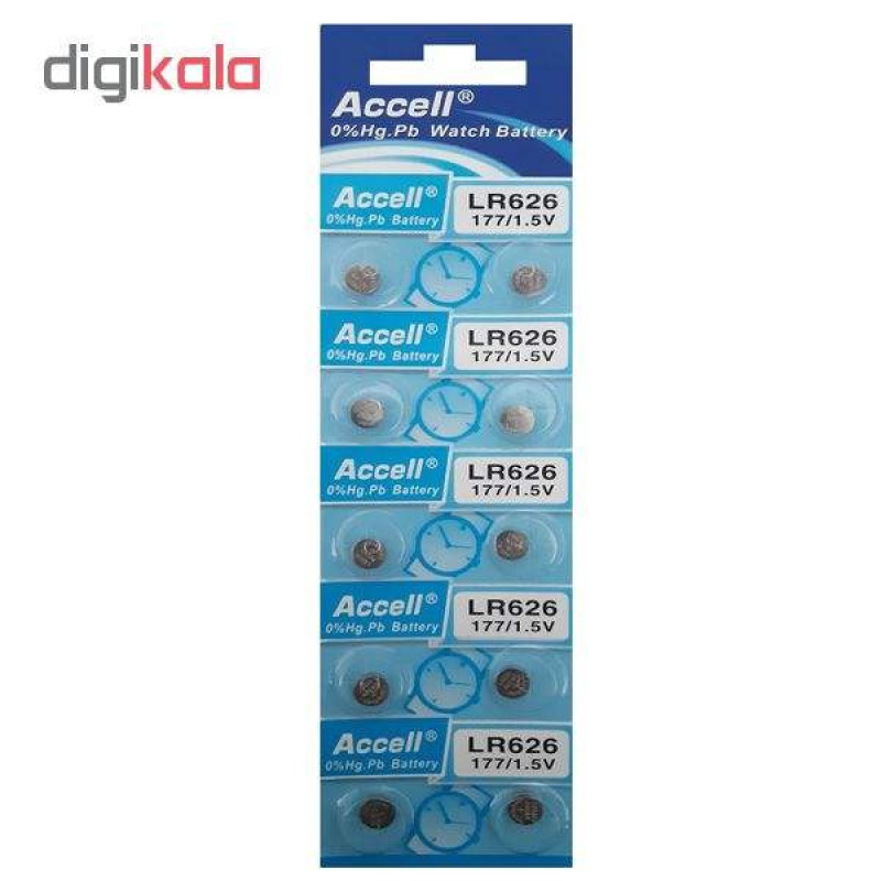 باتری ساعت اکسل مدل LR626-L177 بسته 10 عددی