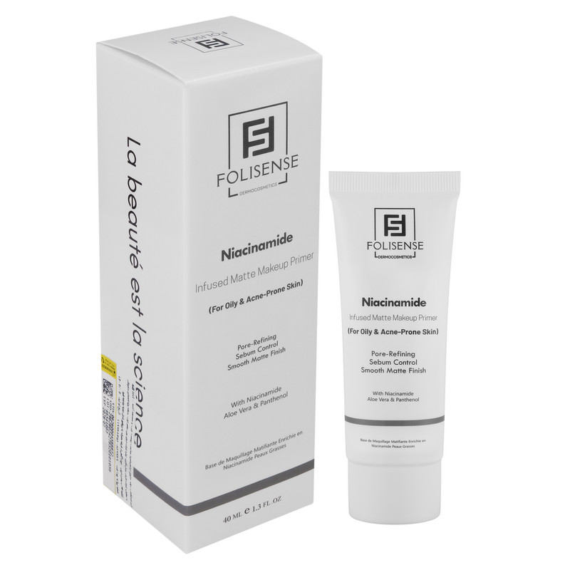 پرایمر صورت فولیسنس مدل niacinamide مناسب برای انواع پوست حجم 40 میلی‌لیتر