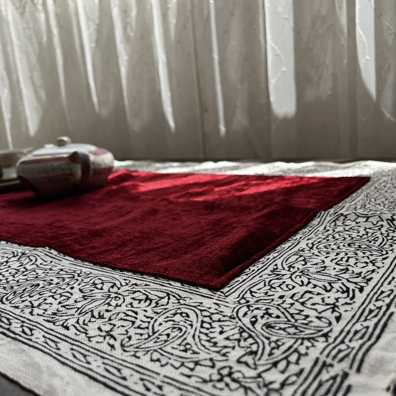 رانر مدل مخمل و قلمکار سرو  سایز 100x50 سانتی‌متر