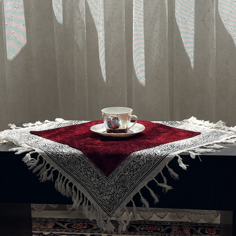 رومیزی مدل مخمل سایز 40x40 سانتی‌متر