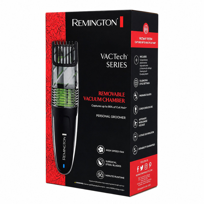 ماشین اصلاح موی صورت شارژی رمینگتون مدل MB6850 Vacuum Stubble