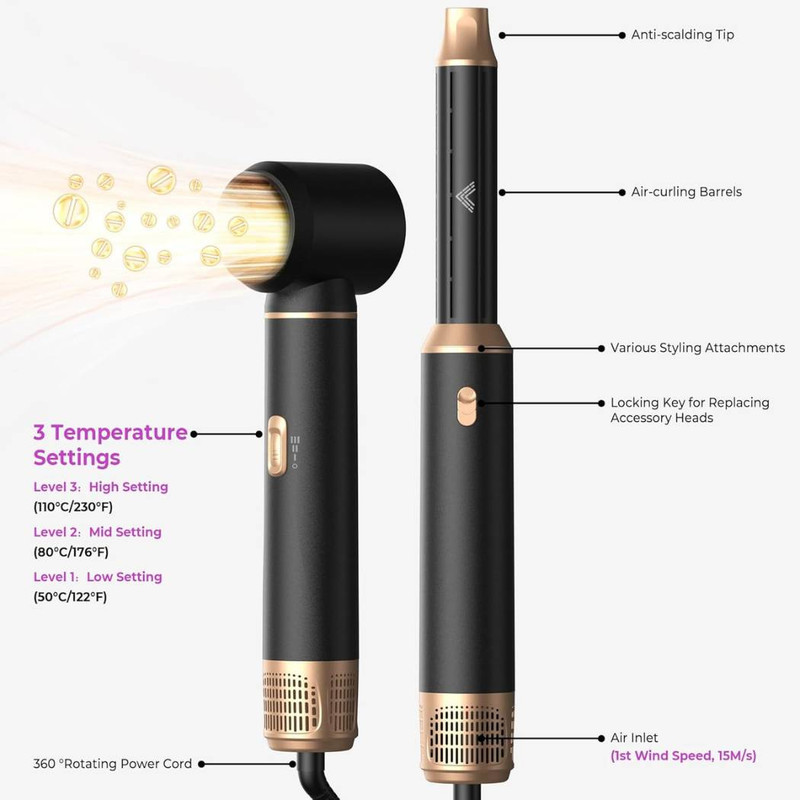 سشوار حرفه ای  1000 وات مدل UKLISS- 5IN1