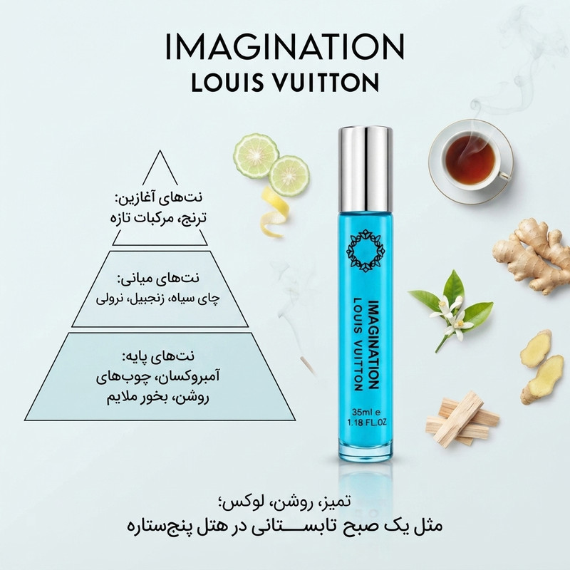 ادو پرفیوم مردانه هارلینگن مدل لویی ویتون ایمجینیشن با رایحه خنک حجم 35 میلی لیتر