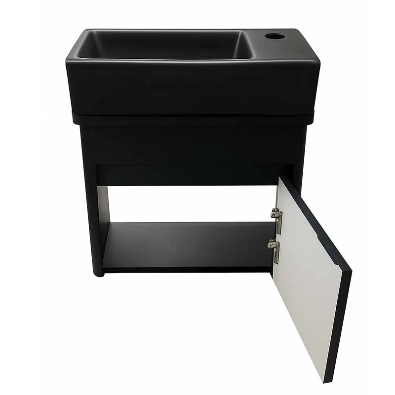 ست کابینت و روشویی مدل اطلس مشکی C45