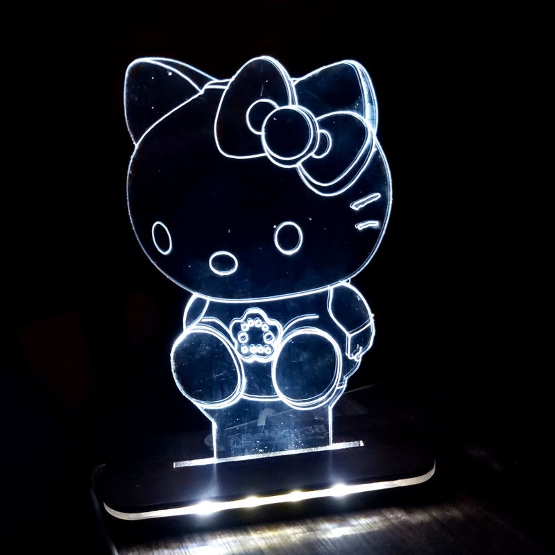 چراغ خواب مدل بالبینگ سه بعدی طرح کیتی kitty کد 2039