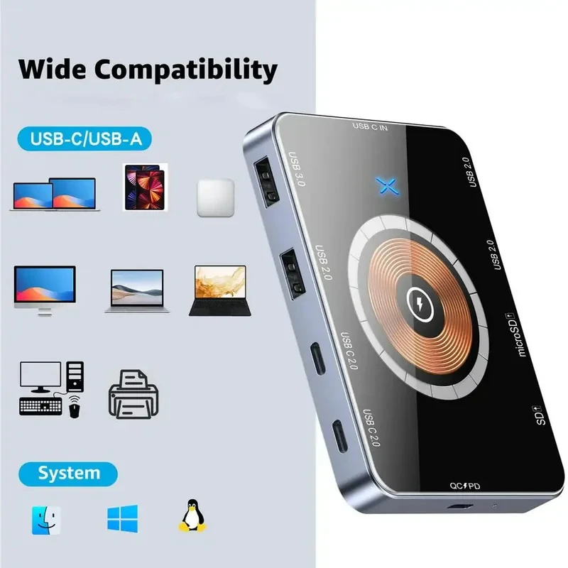 هاب داک استیشن 10پورت مدل multi port wireless charger-10port
