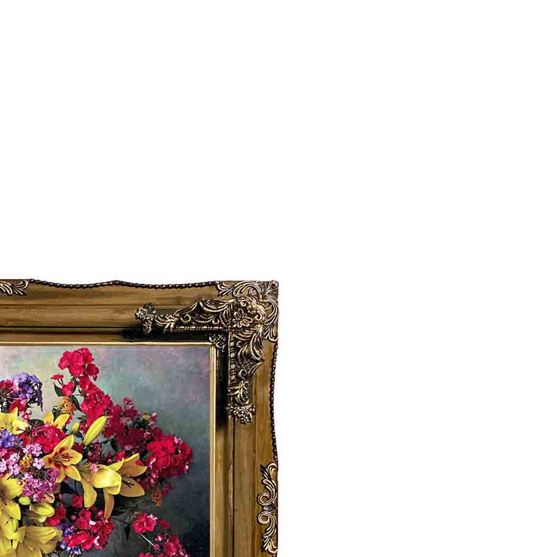 تابلو فرش ماشینی مدل گلدان گل کد 8957
