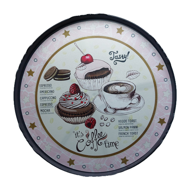 سینی سرو کیک طرح کاپ کیک با درپوش شفاف و دسته، مناسب نگهداری و نمایش دسر و شیرینی