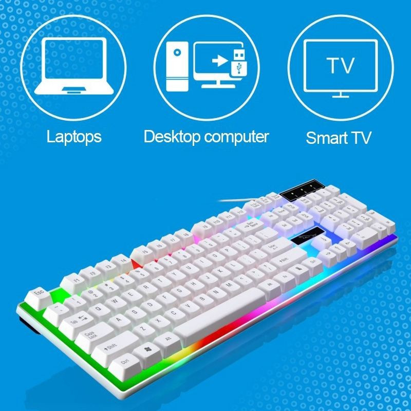 کیبورد و ماوس گیمینگ مدل G21B، سوییچ ممبران، Full-size، نورپردازی RGB