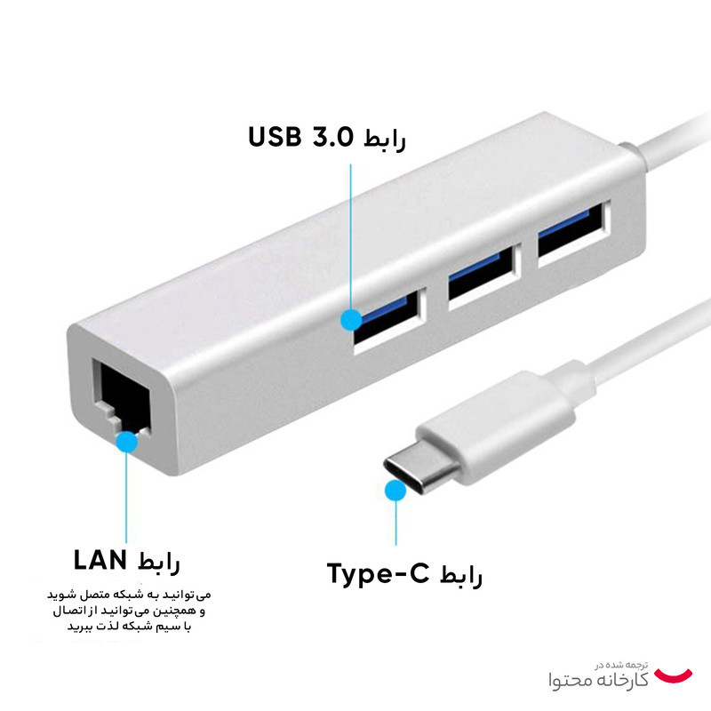 مبدل USB-C به USB 3.0 کد 001