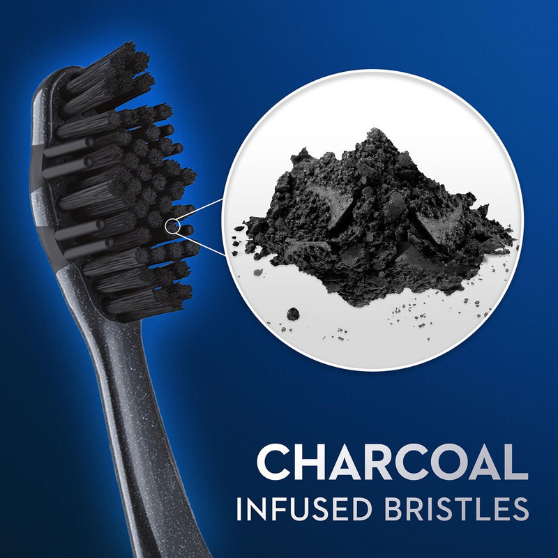 مسواک اورال-بی مدل CHARCOAL EXTRACT با برس متوسط بسته 4 عددی