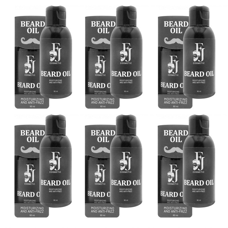 روغن مو افجه مدل SL-BEARD06 مناسب موهای حجم 60 میلی‌لیتر مجموعه 6 عددی