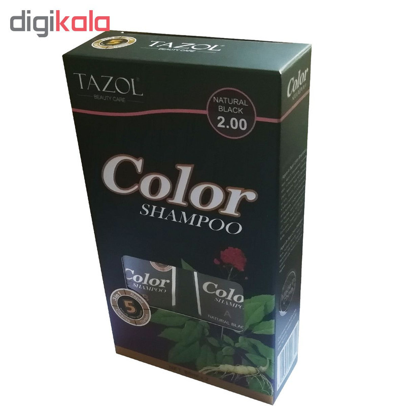 شامپو رنگ مو تزول شماره 2.0 حجم 60 میلی لیتر رنگ مشکی بسته 2 عددی