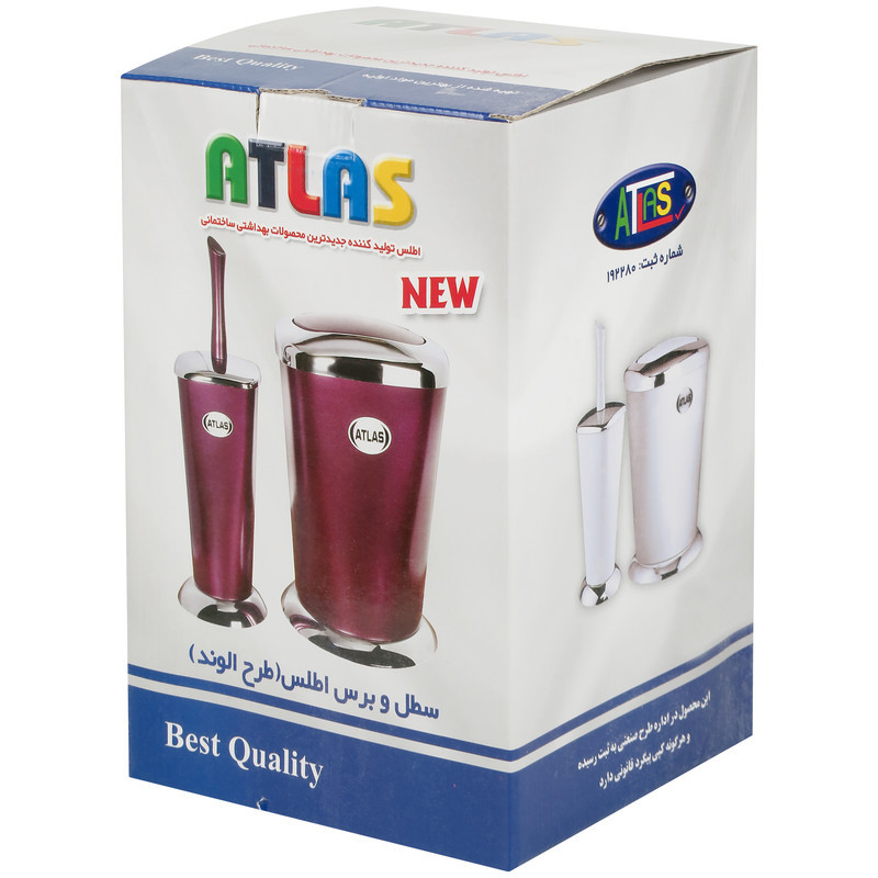 ست سطل زباله و فرچه اطلس مدل الوند